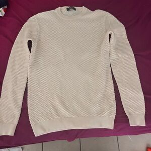 Primark Cream Crewneck Sweater Classic Knit